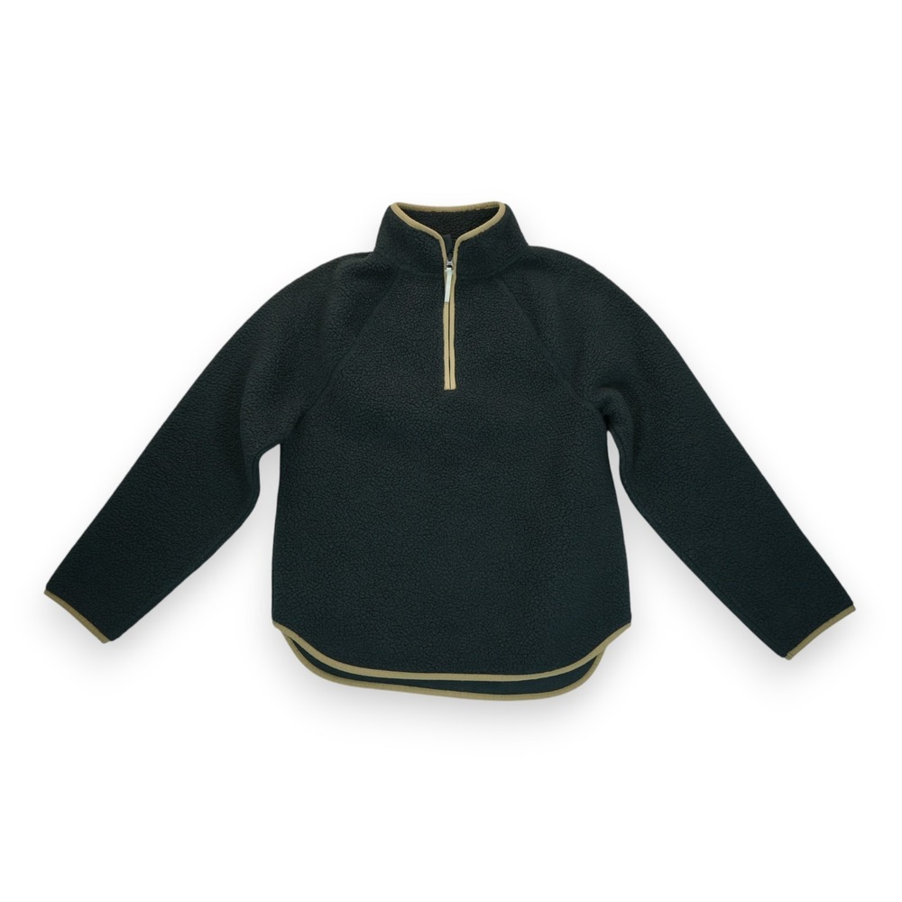 J. Crew Fleece Pullover Quarter Zip Black Women's‎ Size XS